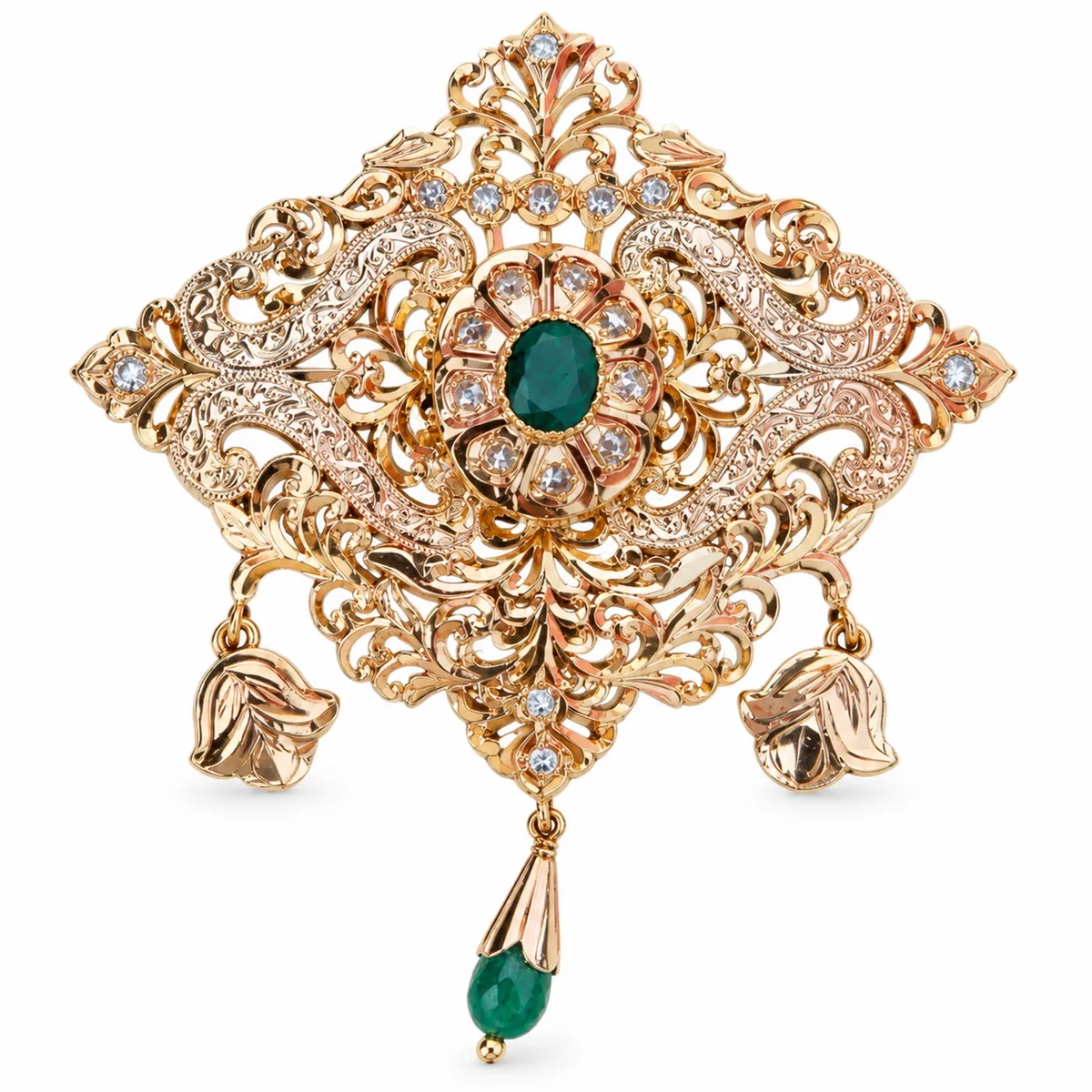 Broche en or jaune — Broches & fibules, réf. EE-103, Essentiels Élégants Fès