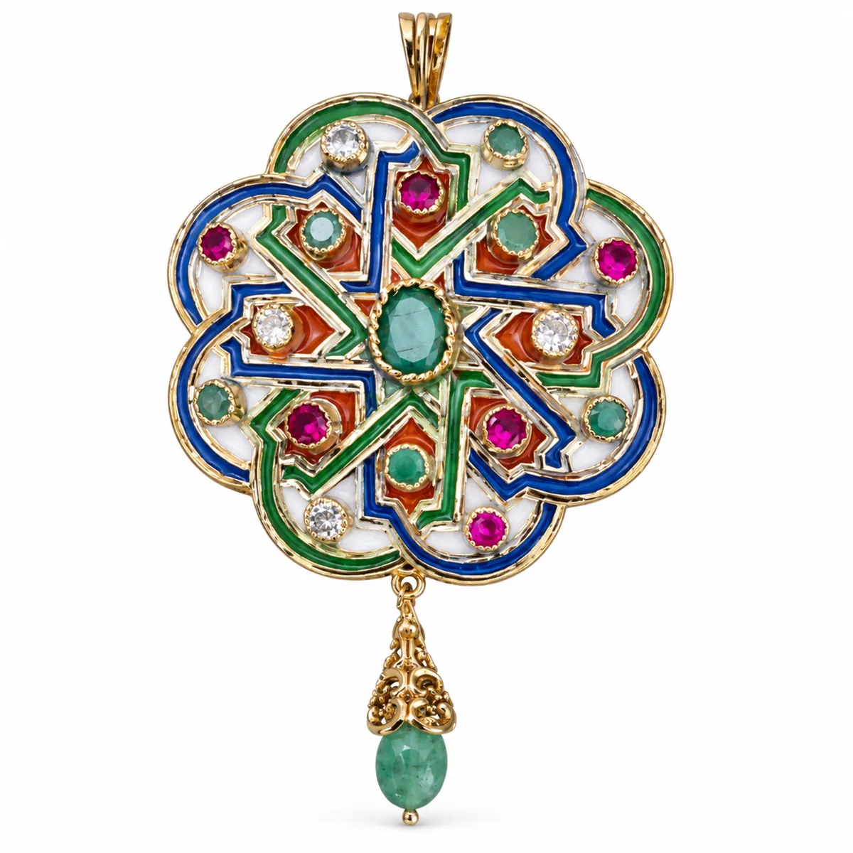 Pendentif en or jaune — Khmissa & pendentifs, réf. EE-129, Essentiels Élégants Fès