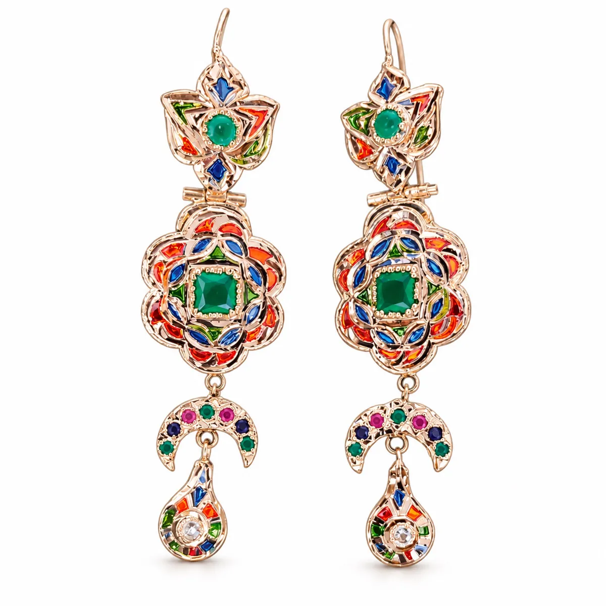 Boucles d'oreilles en or rose — Boucles d'oreilles, réf. EE-139, Essentiels Élégants Fès