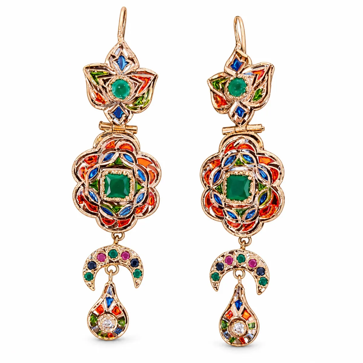 Boucles d'oreilles en or rose — Boucles d'oreilles, réf. EE-140, Essentiels Élégants Fès