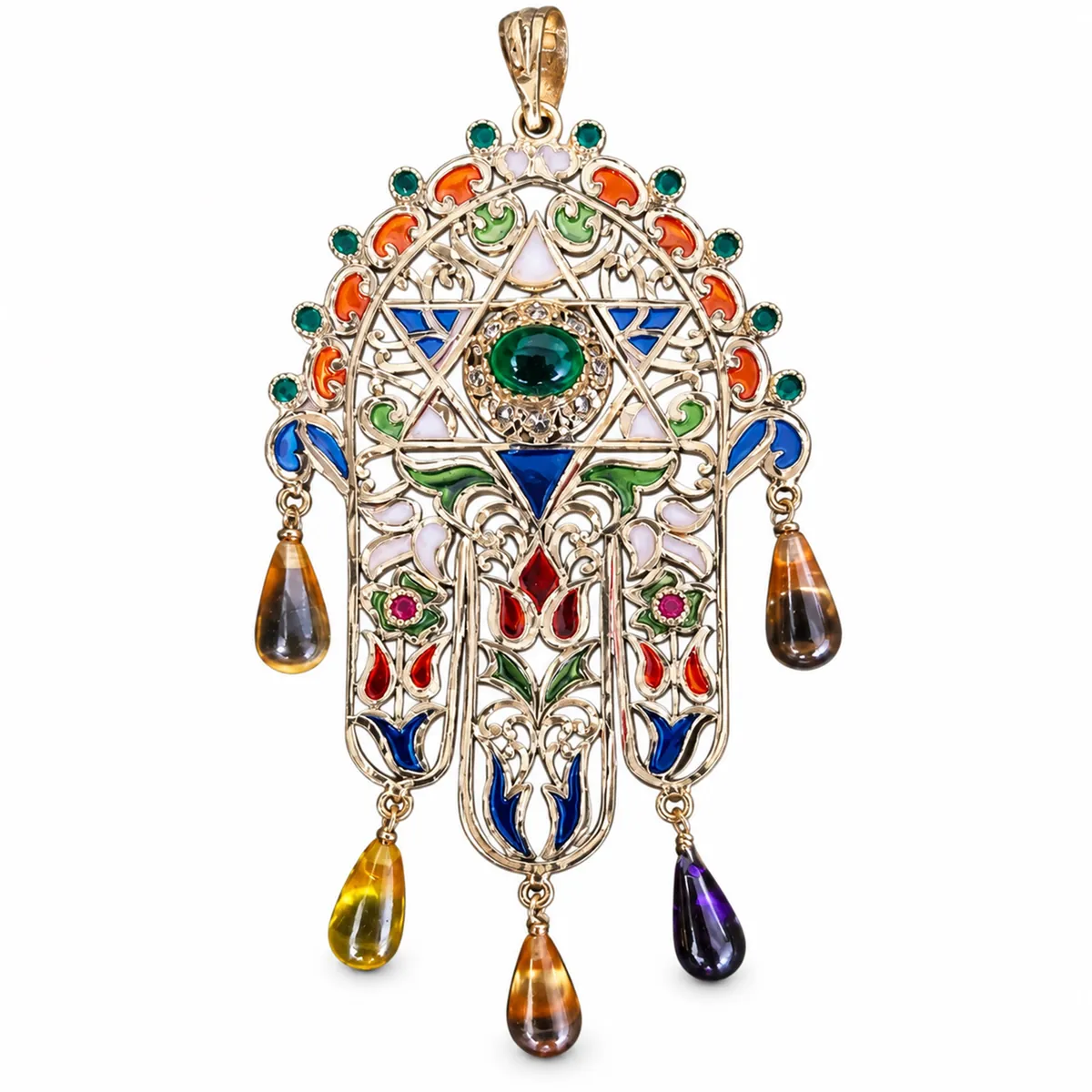 Khmissa en or jaune — Khmissa & pendentifs, réf. EE-143, Essentiels Élégants Fès