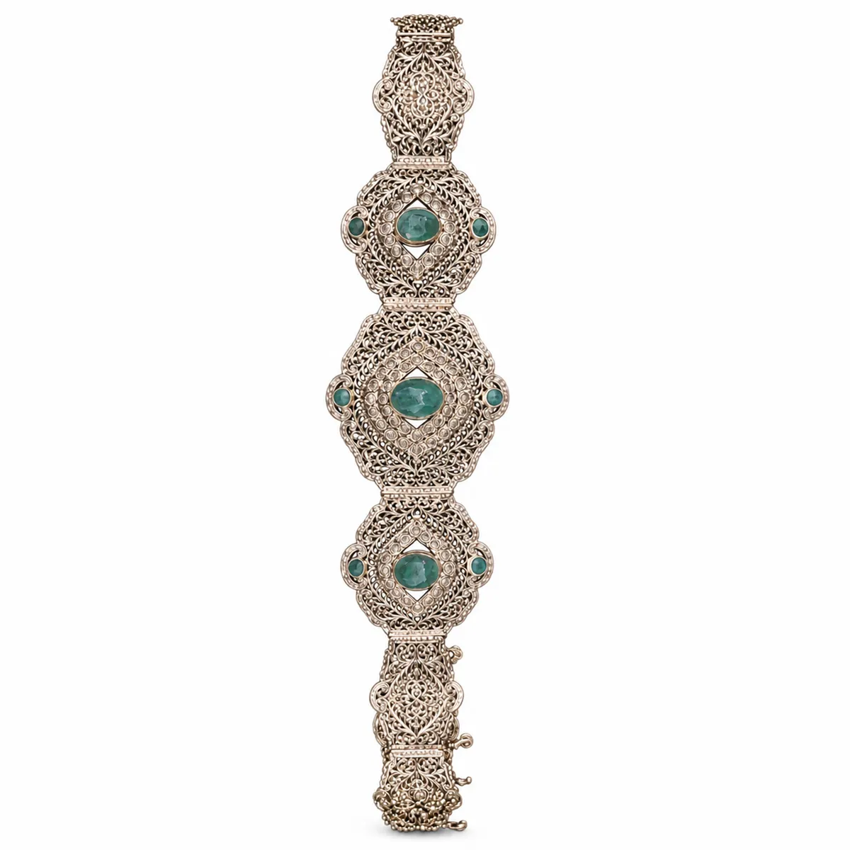 Bracelet fassi en or blanc — Bracelets, réf. EE-150, Essentiels Élégants Fès
