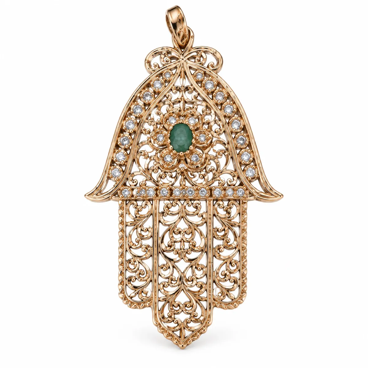 Khmissa en or rose — Khmissa & pendentifs, réf. EE-163, Essentiels Élégants Fès