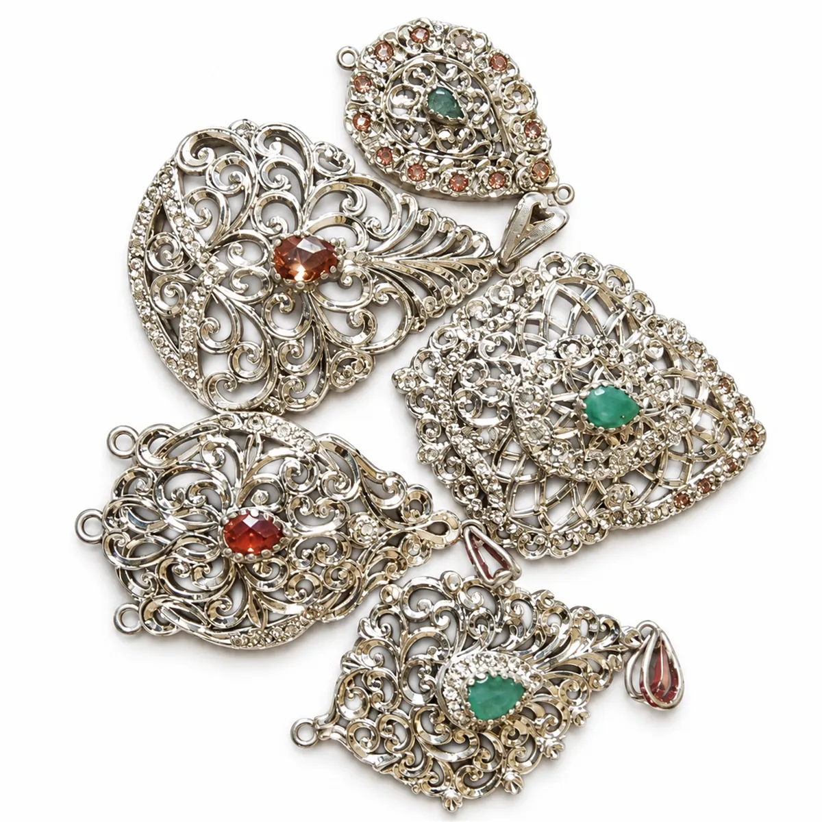 بروش · ذهب أبيض — البروشات والتزرزيت، المرجع EE-188، Essentiels Élégants فاس