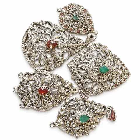 بروش · ذهب أبيض — البروشات والتزرزيت، المرجع EE-188، Essentiels Élégants فاس