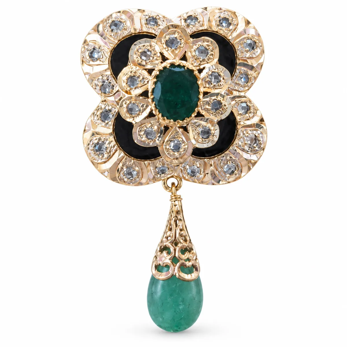 Pendentif en or jaune — Khmissa & pendentifs, réf. EE-214, Essentiels Élégants Fès