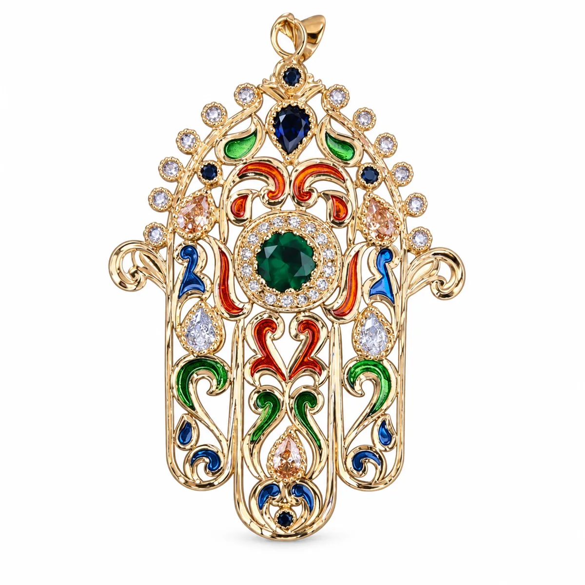 Khmissa en or jaune — Khmissa & pendentifs, réf. EE-226, Essentiels Élégants Fès