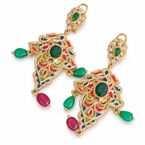 أقراط · ذهب أصفر — الأقراط، المرجع EE-256، Essentiels Élégants فاس