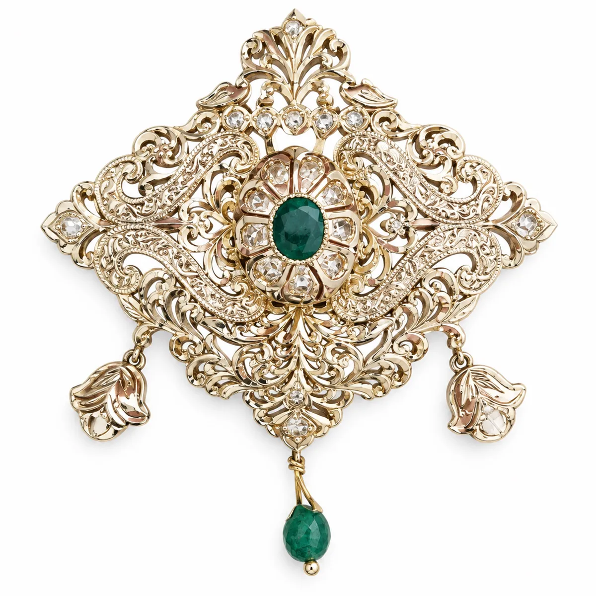 Broche en or jaune — Broches & fibules, réf. EE-302, Essentiels Élégants Fès