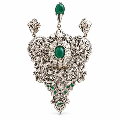 بروش · ذهب أبيض — البروشات والتزرزيت، المرجع EE-312، Essentiels Élégants فاس