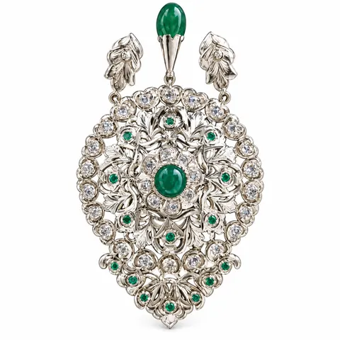 بروش · ذهب أبيض — البروشات والتزرزيت، المرجع EE-313، Essentiels Élégants فاس