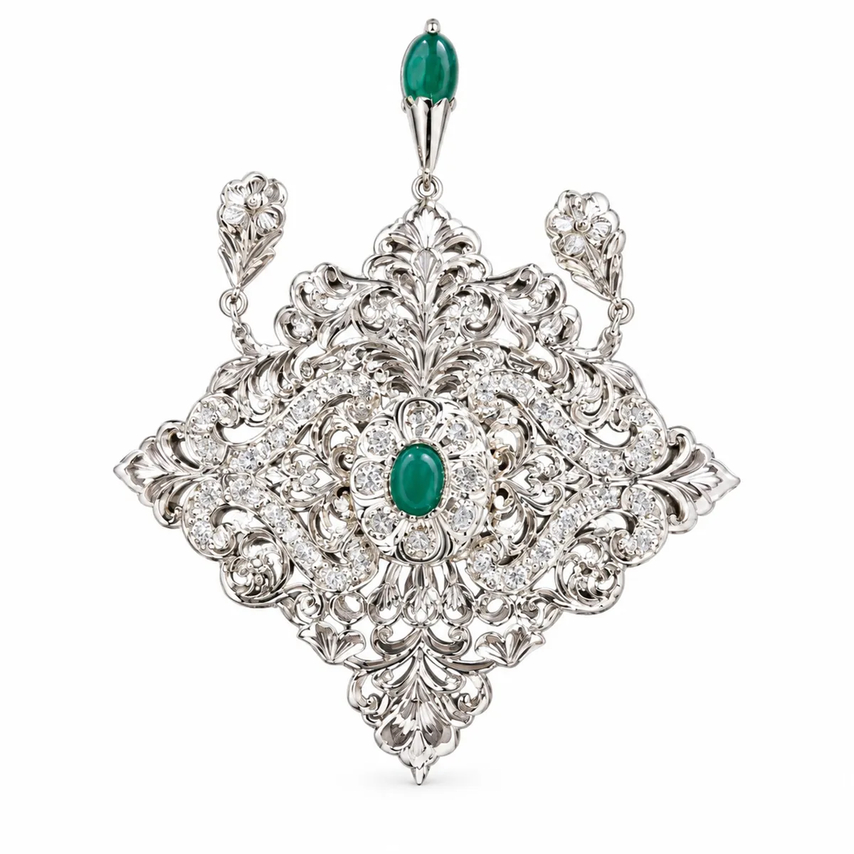 Broche en or blanc — Broches & fibules, réf. EE-316, Essentiels Élégants Fès