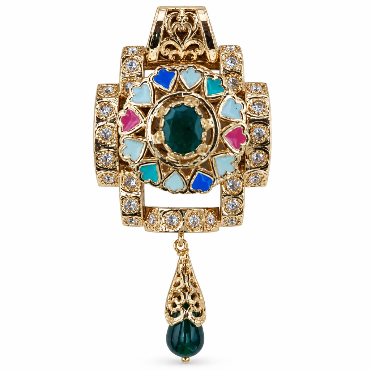 Pendentif en or jaune — Khmissa & pendentifs, réf. EE-320, Essentiels Élégants Fès