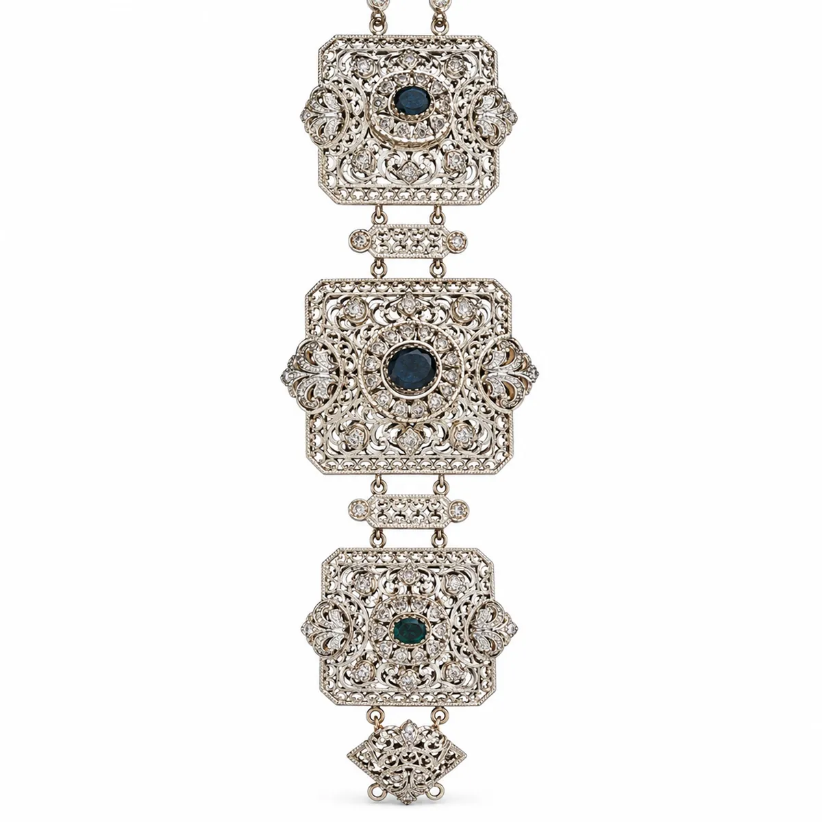 Bracelet fassi en or blanc — Bracelets, réf. EE-325, Essentiels Élégants Fès