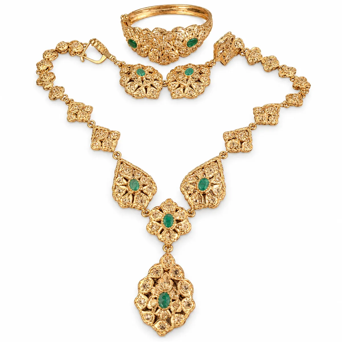 Parure en or jaune — Parures & Lebba, réf. EE-335, Essentiels Élégants Fès
