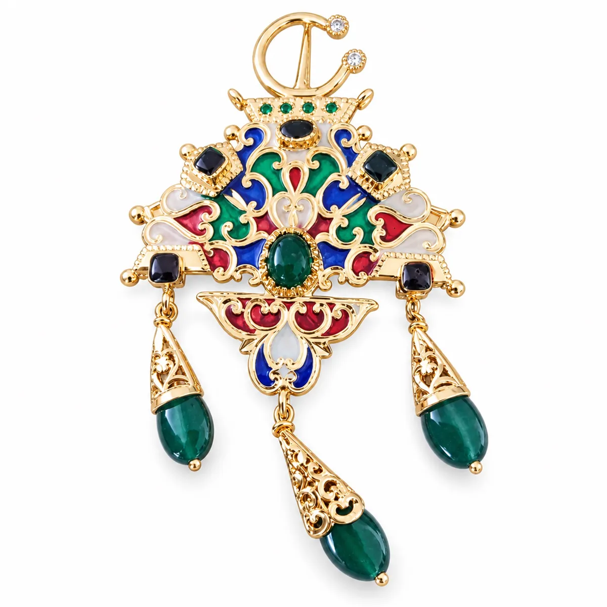 Broche en or jaune — Broches & fibules, réf. EE-346, Essentiels Élégants Fès