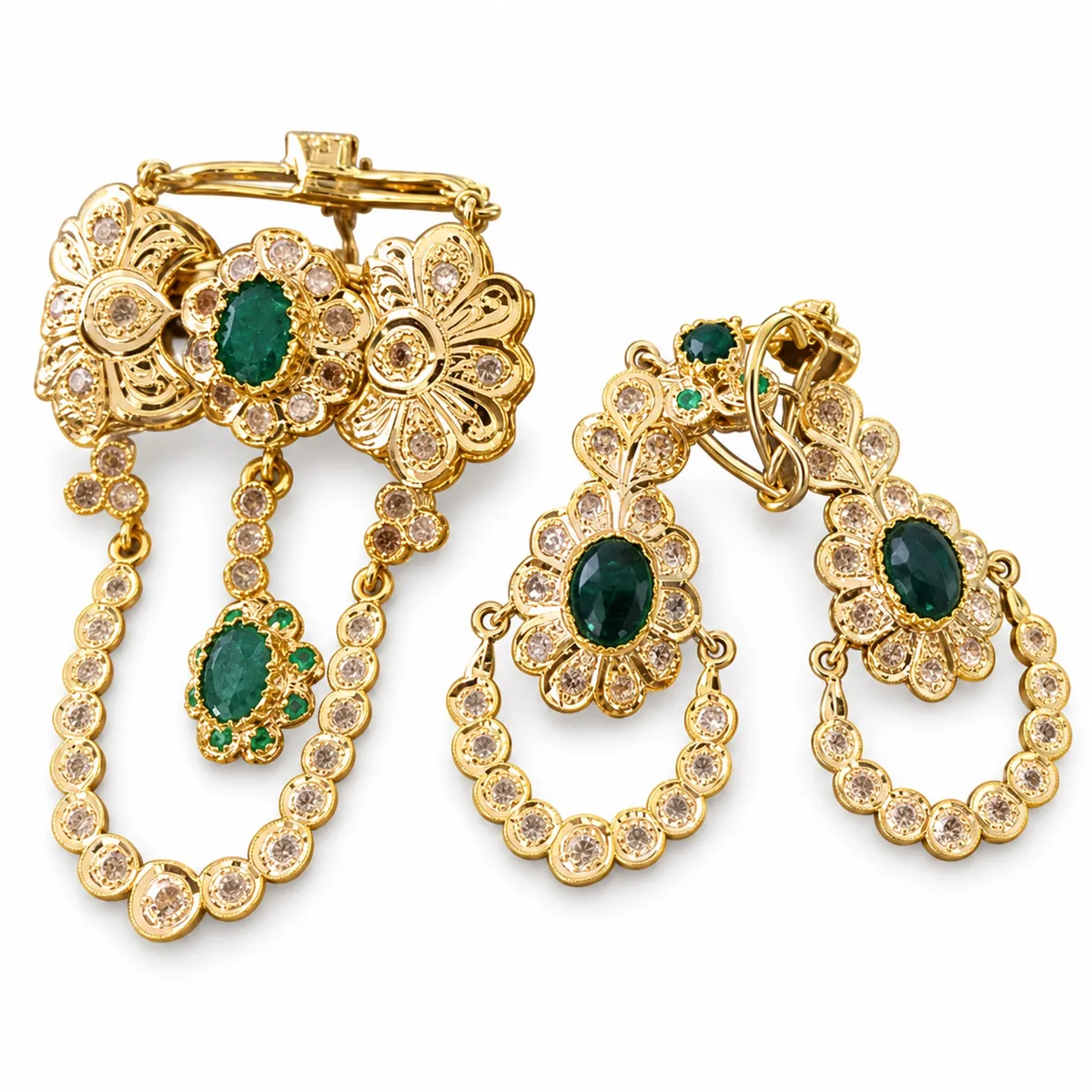 Boucles d'oreilles en or jaune — Boucles d'oreilles, réf. EE-348, Essentiels Élégants Fès