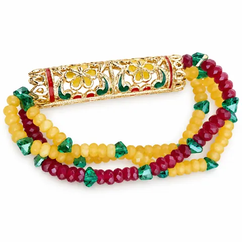 قلادة بالحبات · ذهب أصفر — الدمالج والأساور، المرجع EE-372، Essentiels Élégants فاس
