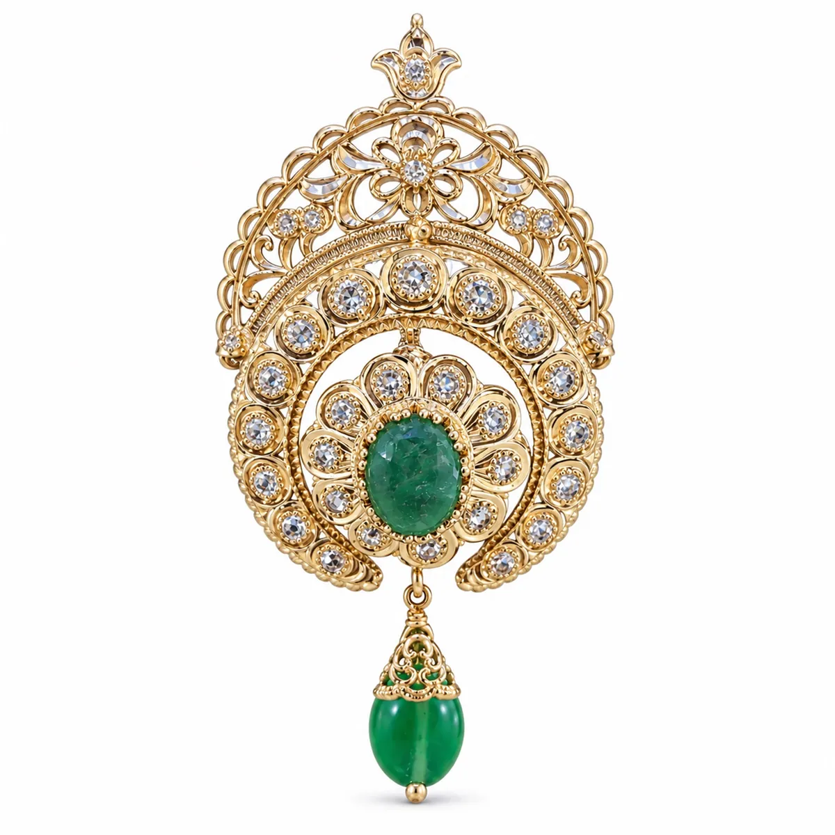 Pendentif en or jaune — Khmissa & pendentifs, réf. EE-402, Essentiels Élégants Fès
